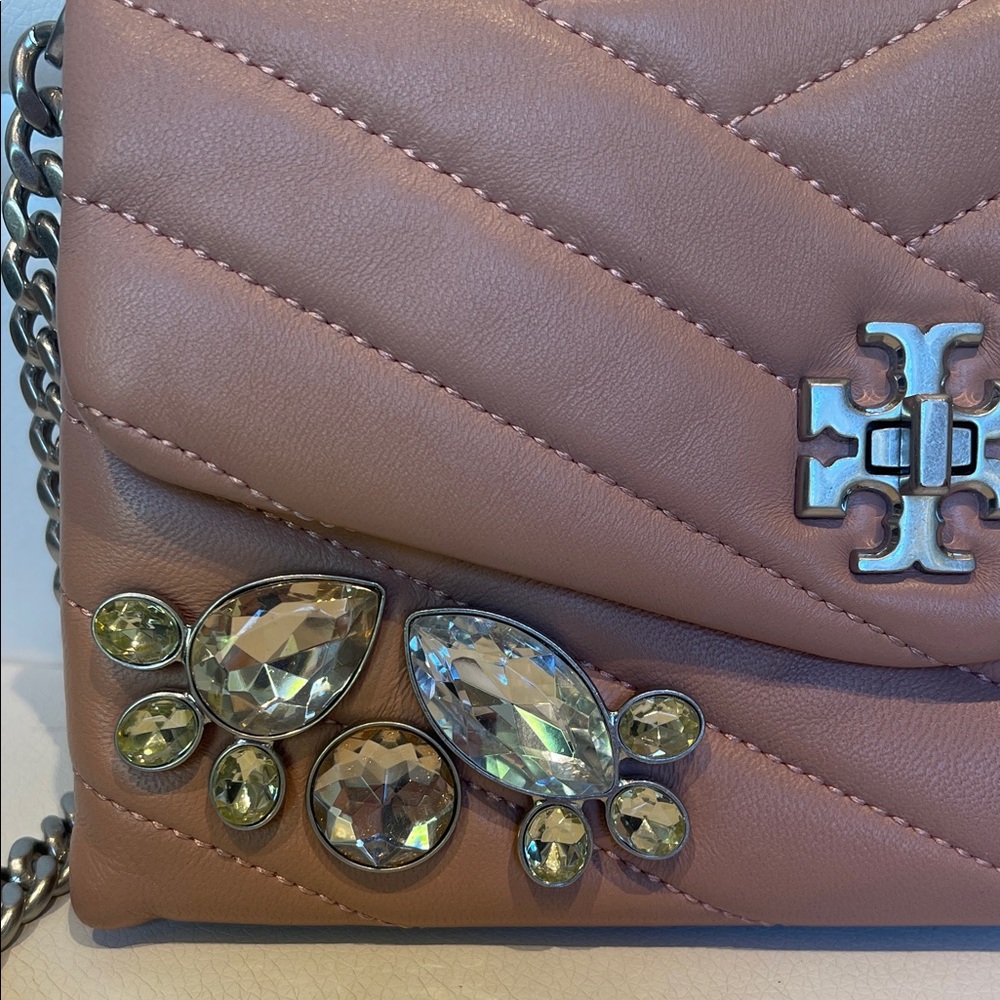 Tory Burch Pink Crossbody Bag with Jewel Accents - Picture 4 of 9